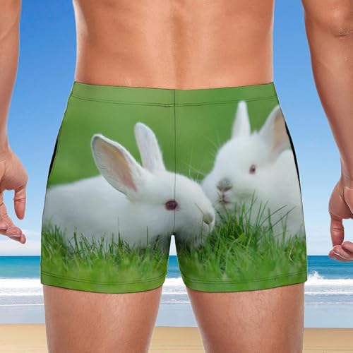 Swimming trunks homme lapin blanc mignon et boxer de bain confort - 3