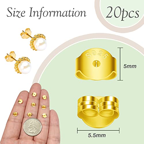 TOAOB - Farfalline di chiusura per orecchini, in