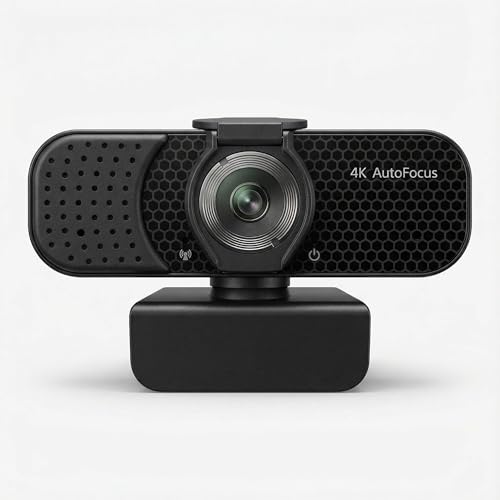 Image of Gohero 4K Webcam with Dual PDAF Autofocus, 2 Noise Reduction Mics, Auto Light Correction, Privacy Cover, 83 FOV, USB-A, for PC, Mac, Laptop, Video Calls Pro Series