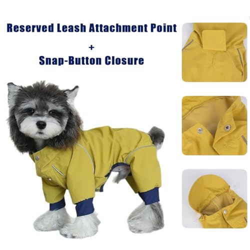 Manteau imperméable pour chien vert S veste coupe-vent à 4 pattes - 5