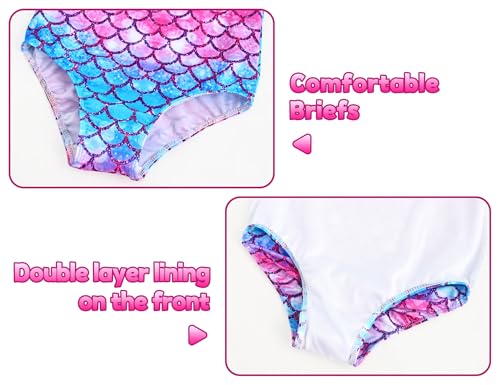 Image of Gnainach Girls One Piece Swimsuits Size 4t 5t Multicolor Scale Bathing Suits UPF 50+ Sleeveless Swimming Suit for Kids Holiday