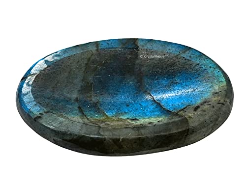 Image of Certified Labradorite Crystal Thumb Worry Pebbles Stones for Stress Relief