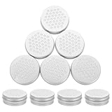 FUOYLOO Caja Ambientadora de Aluminio 60 Ml Tapa de Rosca y Diseño Perforado, Paquete 10 Piezas, Difusor de Aroma Natural para Aromaterapia en Hogar, Oficina y Cafetería