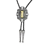 Btilasif Bolo Tie Western Cowboy Intial Letters Bolo Tie ABCDJMR to Z Leather Necktie Jewelry Accessories for Men Women,I