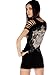 Folter Womens Gothic Ripped Cross Tee (Black, L)