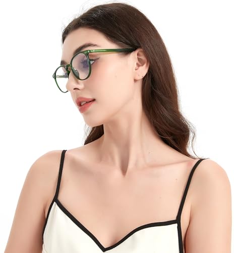 Image of 2 Pack Blue Light Blocking Glasses for Women and Men, Round Frame Computer Gaming Anti Eyestrain & UV Glare RF6213 (Black + Coco Tortoise)