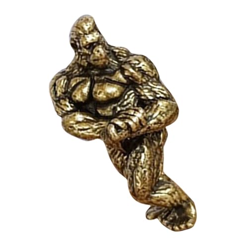 Statue de gorille en laiton vintage, figurine déco bureau et maison