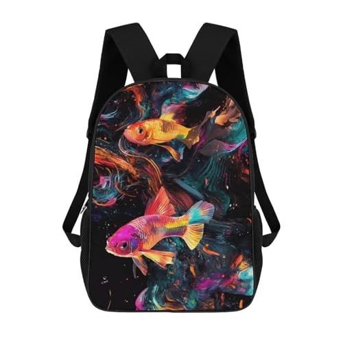Colorful Betta Fish Unisex Backpack 17