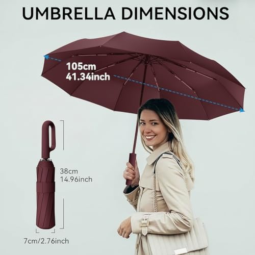 Image of Owme UV Umbrella for Women, Mini Folding Portable 3-Fold Umbrellas | Manually Open & Close for Rain and Sun Protection, Anti-Slip Handle | Windproof Umbrlla | Chata for Rain for Men