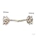 10 x Rose Cupboard Cabinet Wardrobe Drawer Door Pull Handle Anti-Silver by Generic