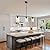 Kitchen Island Lighting, 3 light Black Farmhouse Pendant Lights Kitchen Island with Glass Shades, Island Chandelier Dining Room Lighting Fixtures Adjustable Height, Modern Kitchen Table Light Fixture