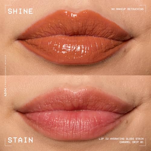 NYX Professional Makeup Lip Gloss and Lip Stain, Lip IV Hydrating Gloss Stain, Up to 12 Hour Hydration, High Pigment - Image 4