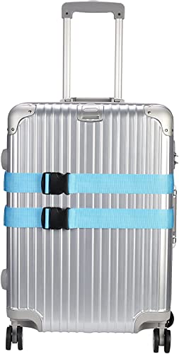 Webravery Adjustable Luggage Straps Suitcase Belt Travel Strap Accessories (4Pack-Blue) #TOP1