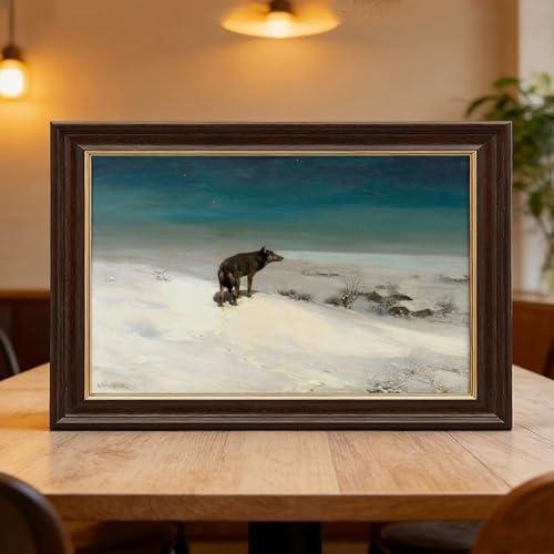 Impression sur toile loup Kowalski avec cadre suspendu élégant - 6