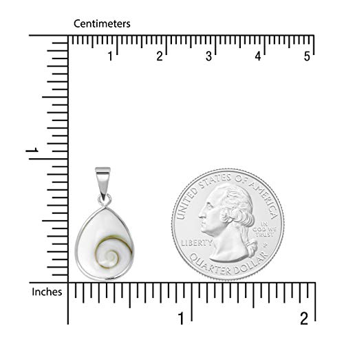 WithLoveSilver 925 Sterling Silver Eye of Shiva Shell Spiral Pendant4