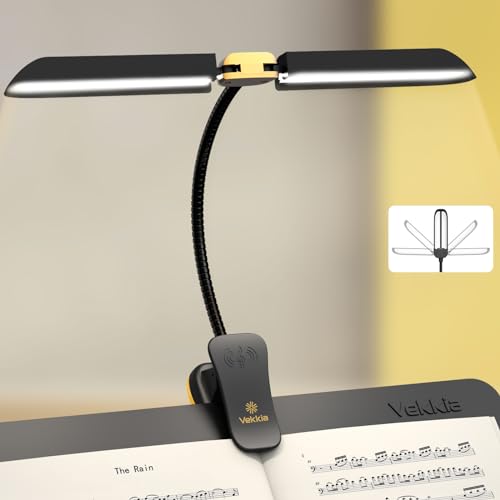 Vekkia 8.2ft Super Long USB Cable Rechargeable, 200lm Super Bright Music Stand Light, Portable...