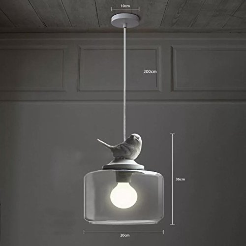 Lámpara colgante comedor ZY de pight estilo industrial blanco E27 4