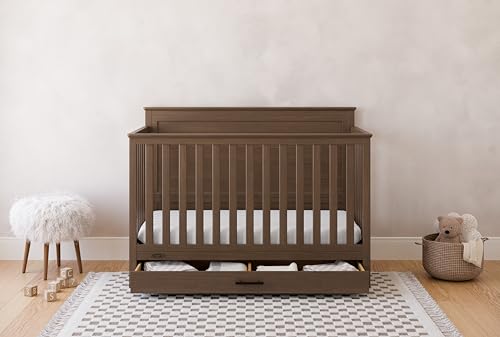 Graco Tristan 5-in-1 Convertible Crib with Drawer (Hazelnut) – GREENGUARD Gold Certified, Fits Standard Crib Mattress, Premium Handle, Converts to Toddler Bed, Daybed, and Full-Size Bed - Image 3