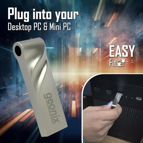Image of Geonix 64 GB 3.2 Pendrive, Lightweight, Keyring Design, 5 Years Warranty (Grey)