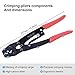 Crimping Pliers Crimping Tool for 50 Amps 600V Connector Cutting Wire Terminal HS-16 1.25-16mm²,Clamp Terminal Cable Lugs Cutter Crimping Pliers Crimping 16-5AWG