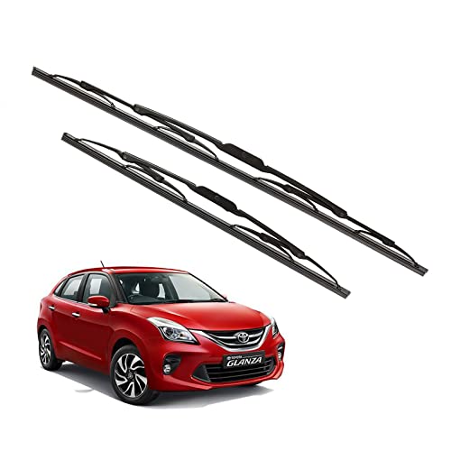 Image of Kylo Windshield Wiper for Glanza /Conventional and Traditional Metal Type Windshield Water Repellency Scratch Proof Metal Wiper Blades Suitable for Glanza (Driver Side - 21 inch, Passenger Side - 18 inch)