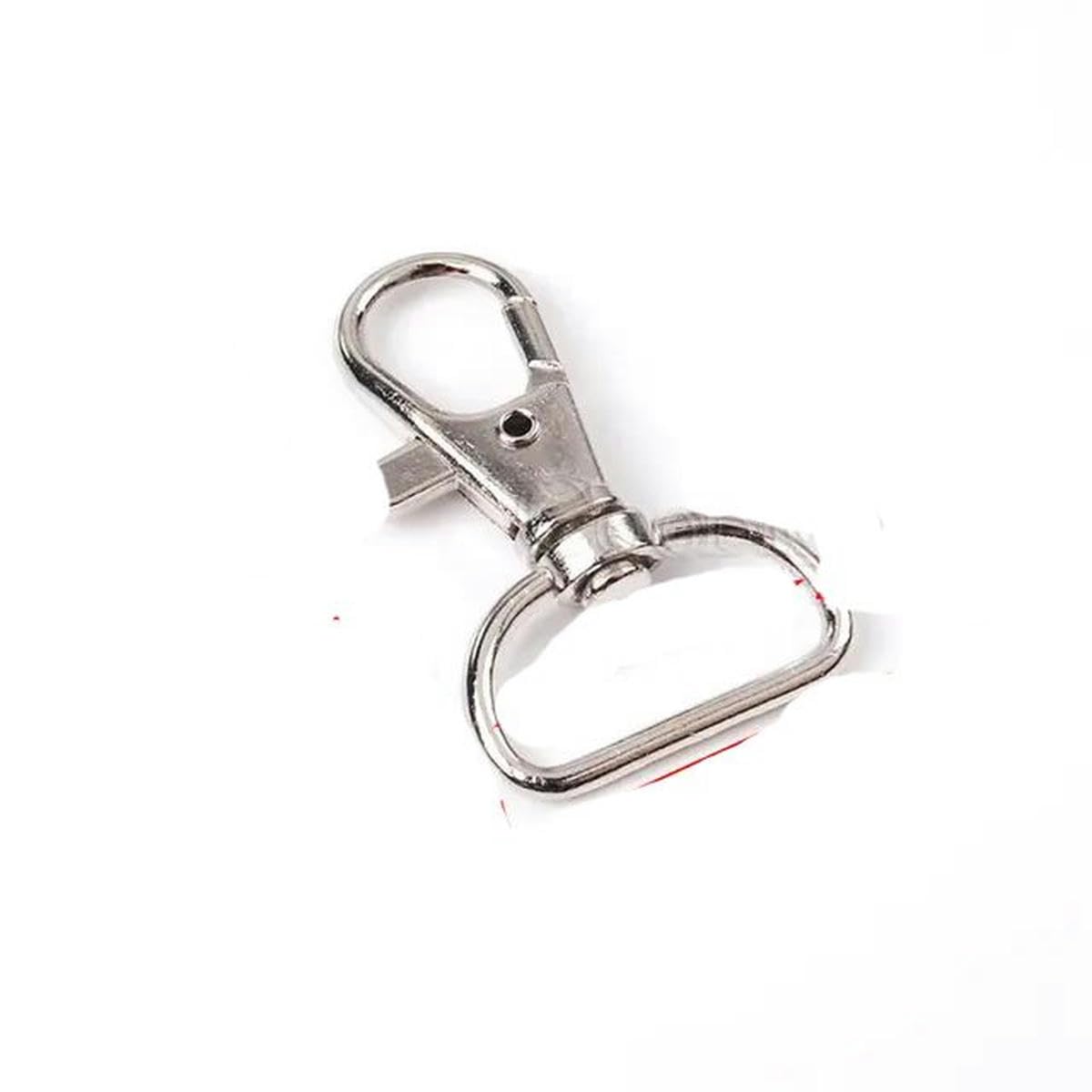 Cierre de langosta giratorio de metal Clip de gancho de presión Hebilla de mosquetón para llavero Llavero Llavero Anillo de cadena Bolsa Monedero Hardware-500 piezas-20 mm