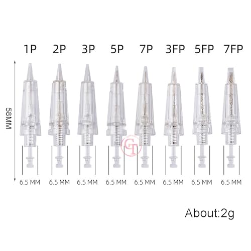 Agujas de maquillaje permanente 7F para sombreado de cejas efecto polvo, pack de 50 unidades 4