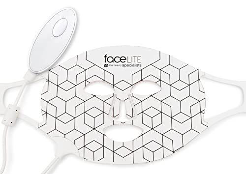 Rio faceLITE Beauty Boosting Light Therapy LED Face Mask, Red & Near-Infrared Light Therapy for Skin Rejuvenation, Silicone Facial Mask, USB Rechargeable, Clinically Proven Skincare for Home Use