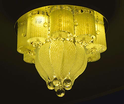 Image of Prop It Up LED Chandelier, White, Round