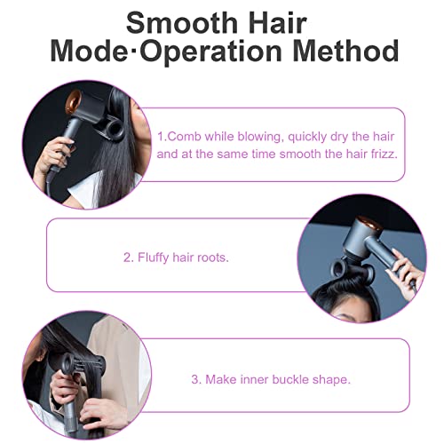 Upgrade Anti-Flight Flyaway Comb Attachment Nozzle For Dyson Supersonic Hair Dryer - Accessories For Dyson Supersonic Hair Dryer Hd01 Hd02 Hd03 Hd04 Hd08 Hd15 (Grey) #TOP7