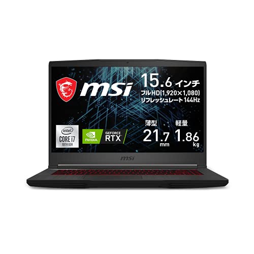 ノートPC MSI GF65 Thin 10UE RTX3060 16GB Amazon.com: MSI GF65 Thin 10UE Gaming Laptop: 15.6