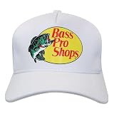 Bass Pro Shops Trucker Hat, Olive, 100% Polyester, Mesh Back Cap with Logo Patch (White)