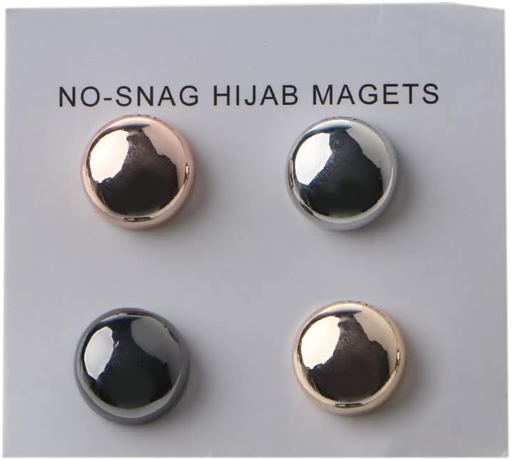 YO-HAPPYStrong Metal Plating Magnetic Hijab Clip Safe Hijab Brooch Luxury Accessory No Hole Pins Brooch Magnet for Muslim Scarf