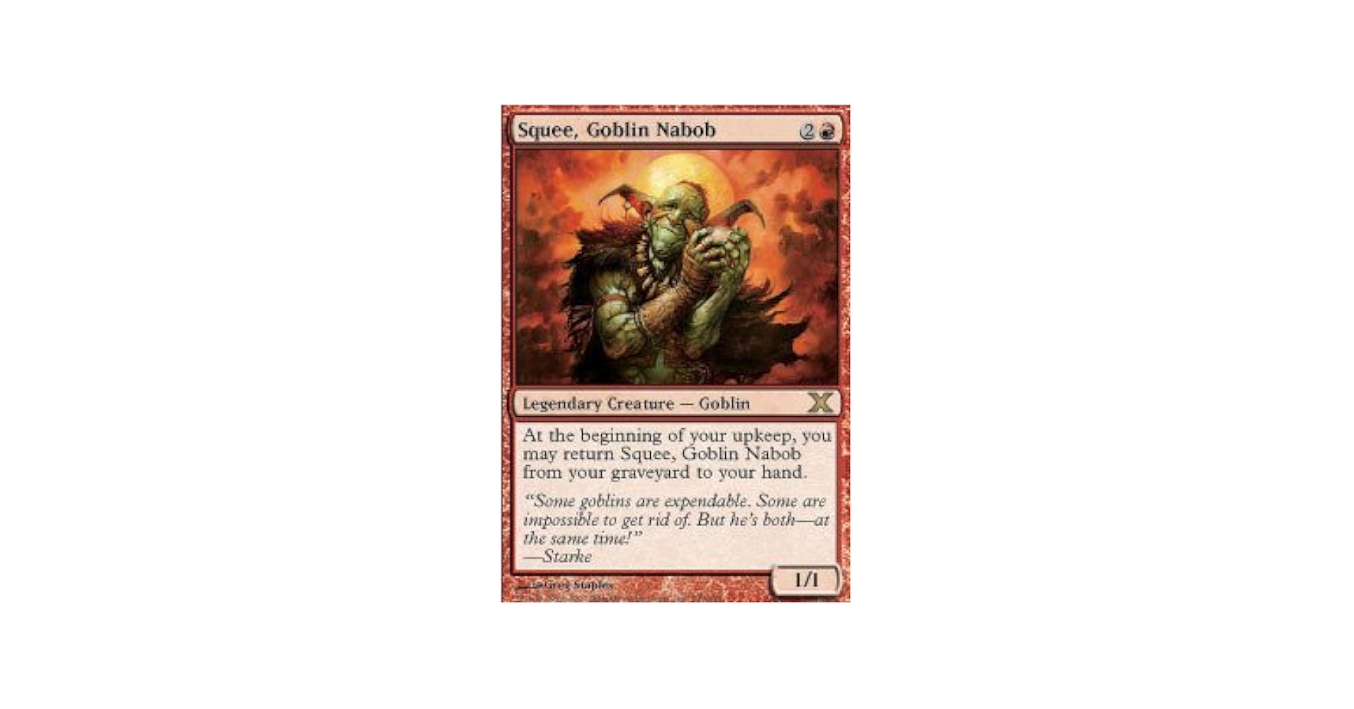 『foil』Squee Goblin Nabob Squee, Goblin Nabob FOIL 10th Edition HEAVILY PLD Red Rare