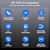 RK Royal Kludge F99 100-Key Wired AI Mechanical Gaming Keyboard with Real-Time Voice Input & Translation, Hot-Swappable Linear Switches, PBT Keycaps, RGB Backlit, Dual USB Ports & AI Software Support - Image 2
