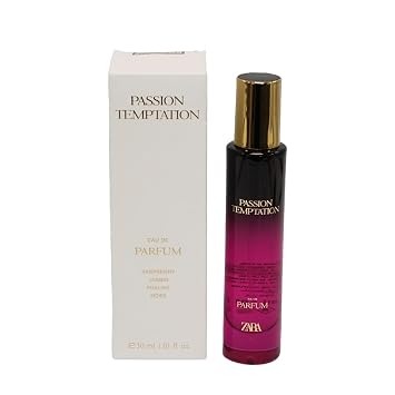 Zara Passion Temptation Perfume for Women - Intense Seductive Fragrance with Raspberry Saffron and Praline Notes Long Lasting Sweetness and Character Eau de Parfum 30ml 1.01 fl. oz