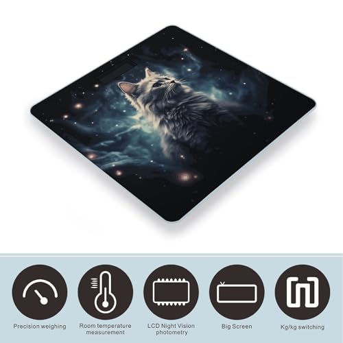 Báscula digital de baño con vidrio templado y pantalla LED miniatura 3