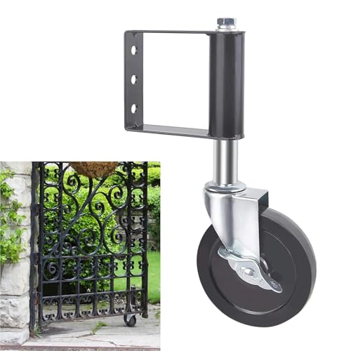 Roulettes de portail en caoutchouc noir durable et robuste