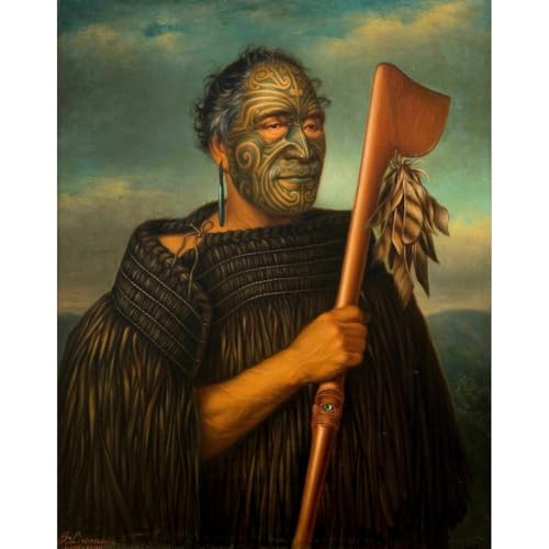 Toile Lindauer Tamati Waka Nene parfaite pour salon et galerie