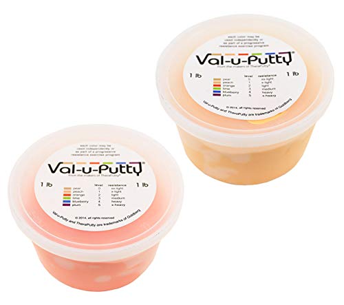 Val-u-Putty Exercise Putty - Peach, Orange - 1 LB Each - Bundle