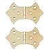 BRASS BUTTERFLY HINGE - 2 PC/PACK ANTIQUE TRUNK, JEWELRY BOX VINTAGE FURNITURE REPRODUCTION RESTORATION HARDWARE + FREE BONUS (SKELETON KEY BADGE) L-H00906-BP-A