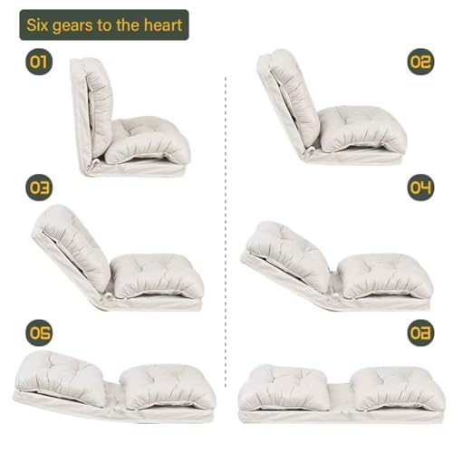 Sillón plegable con cojín blanco miniatura 4