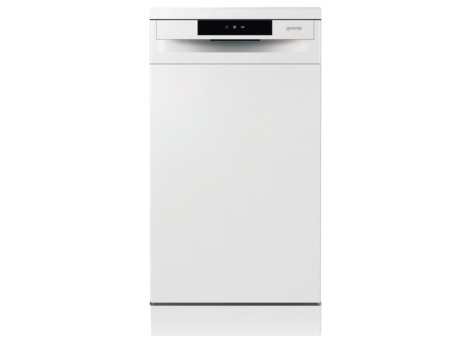 Gorenje GS 520 E15W - Lavavajillas independiente, 45 cm, 9 cubiertas, 5 programas, programa de limpieza de 1 h, cesta superior regulable, protección contra desbordamiento, color blanco