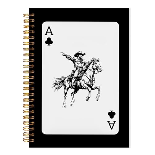 Carnet de notes vintage Western Cowboy, journal rétro à spirales format A5 de 14 x 21 cm