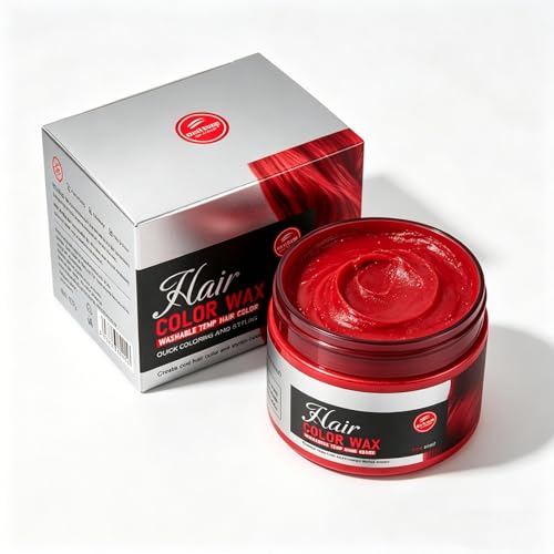 Yhong Crema Estilizadora Lavable 1 Pc Cera Color Rojo miniatura 4