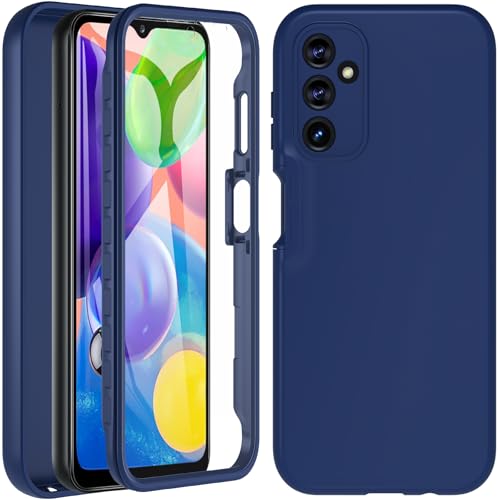 Coque silicone Samsung Galaxy A14 5G bleu finition militaire robuste de qualite