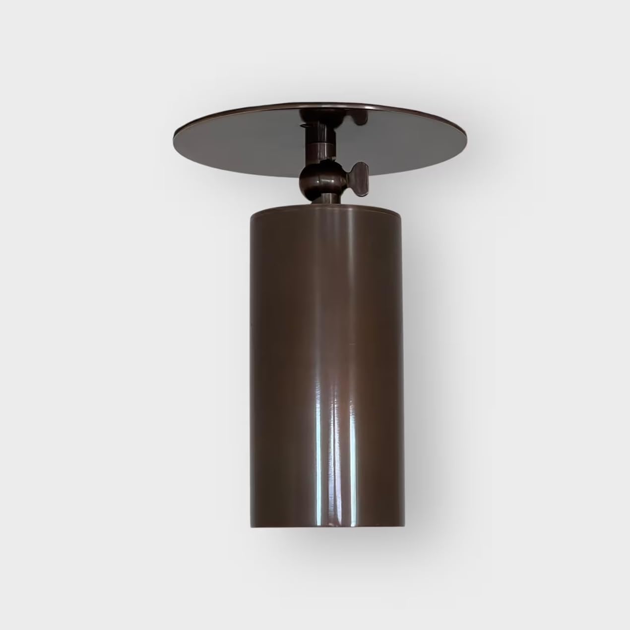 Modern Adjustable Brass Ceiling Spotlight – 180° Movable Solid Brass Cylinder Light Fixture for Accent & Task Lighting – Antique Brass Rotatable Ceiling Spot Light for Home (Brushed Chrome)