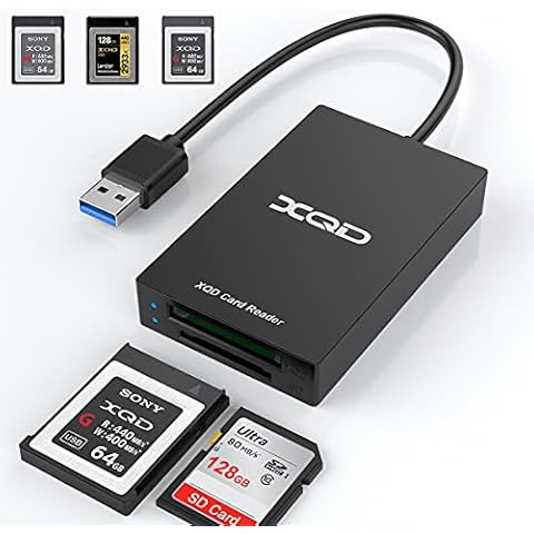 Lector de tarjetas Rocketek XQD SD USB 3.0 Dual Slot Cover