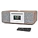 Produktbild LEMEGA All-in-one Stereo Internetradio mit CD-Player (DAB+/UKW-RDS,Digitalradio mit Bluetooth,Spotify Connect,WLAN,LAN,Subwoofer,Fernbedienung und App,USB,AUX,Radiowecker,Farbdisplay)- Walnuss