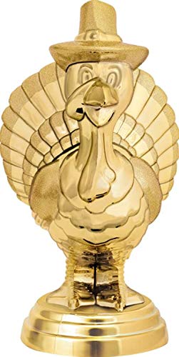 Turkey Award Trophy - 10.5 Inch Customized Gold Turkey Trophies Prime
